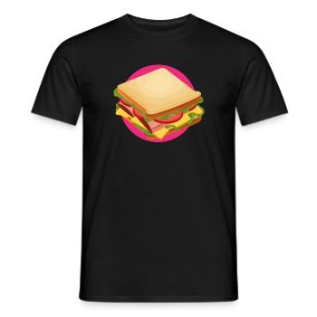 Sandwich Restauration rapide - T-shirt homme - noir - Devant - AI Model Male 178 light (178cm)