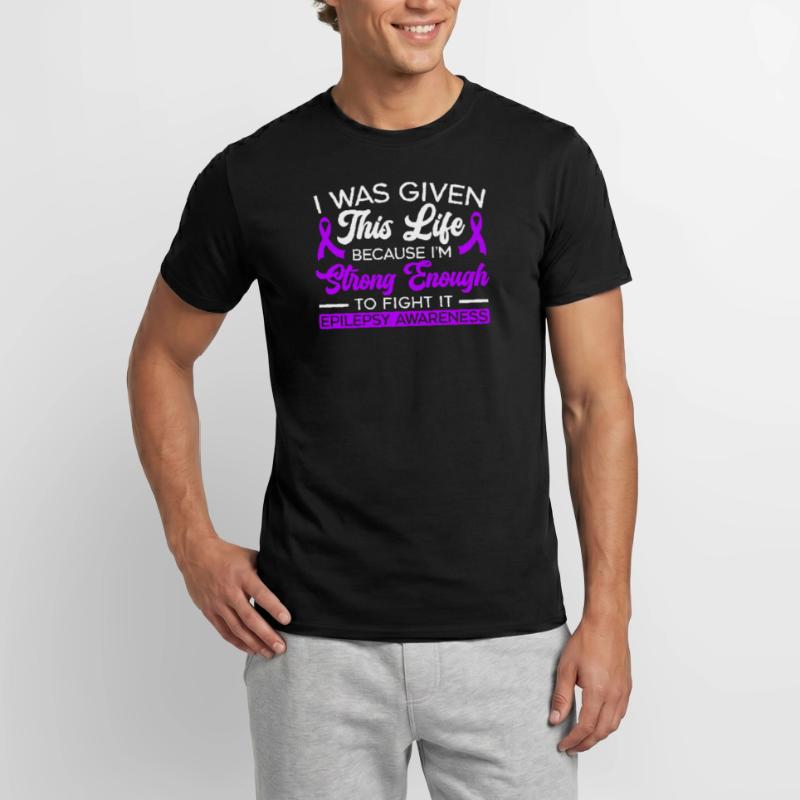 Ich bin stark genug, um es Epilepsie-Bewusstsein zu bekämpfen Männer T-Shirt