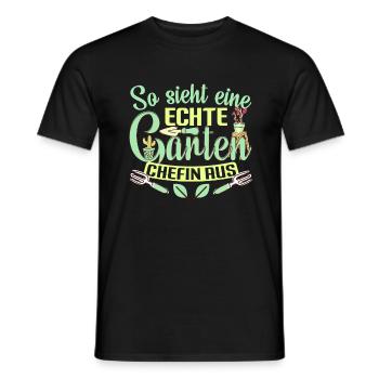 Hobbygärtnerin Gärtnerin Garten Chefin - Männer T-Shirt - Schwarz - Vorne - AI Model Male 178 light (178cm)