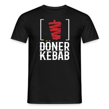 Doner Kebab Kebab Brochette De kebab Rôtisserie Snack - T-shirt homme - noir - Devant - AI Model Male 178 light (178cm)