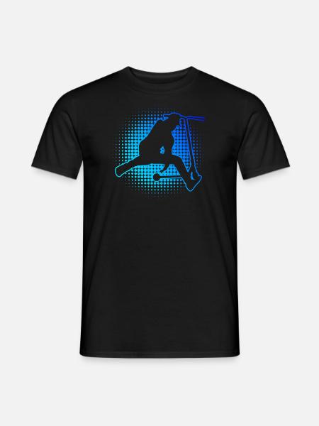 Tretroller Scooter Stunt Damen Stunt Scooter - Männer T-Shirt - Schwarz