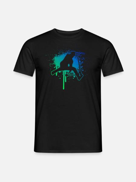 Scooter Stunt Roller Stuntscooter Herren - Männer T-Shirt - Schwarz