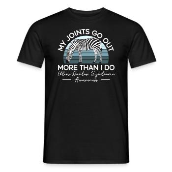 My Joints Go Out More Than I Do Ehlers-Danlos - Men's T-Shirt - black - Front - AI Model Male 178 light (178cm)