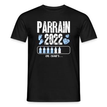 futur parrain annonce grossesse - T-shirt homme - noir - Devant - AI Model Male 178 light (178cm)