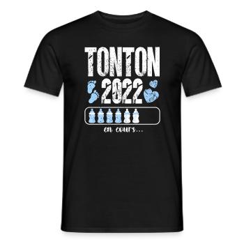 futur tonton annonce grossesse - T-shirt homme - noir - Devant - AI Model Male 178 light (178cm)