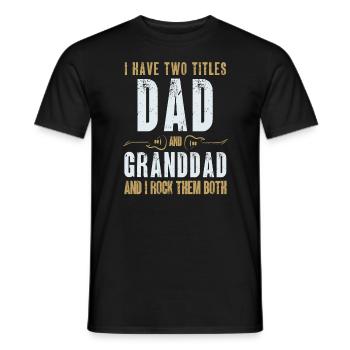 papa papi guitare rock - T-shirt homme - noir - Devant - AI Model Male 178 light (178cm)