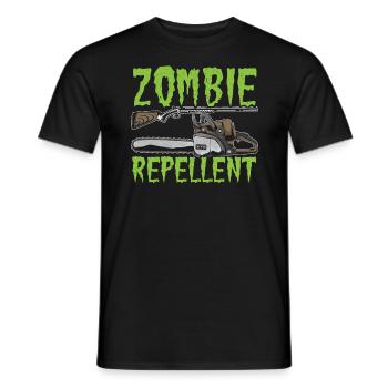 Zombie répulsif Happy Halloween Trick ou Traitement - T-shirt homme - noir - Devant - AI Model Male 178 light (178cm)