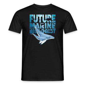 Humpback Whales Future Marine Biologist - Men's T-Shirt - black - Front - AI Model Male 178 light (178cm)