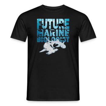 Hammerhead whitetip reef shark - Men's T-Shirt - black - Front - AI Model Male 178 light (178cm)