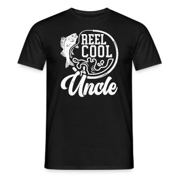 Reel Cool Oncle Fisher Pêcheur Meilleur oncle de tous les temps - T-shirt homme - noir - Devant - AI Model Male 178 light (178cm)