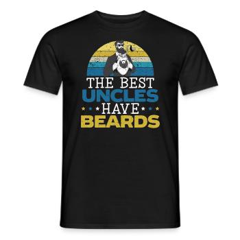 Les meilleurs oncles ont des barbes Barbu Oncle - T-shirt homme - noir - Devant - AI Model Male 178 light (178cm)