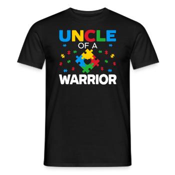 Oncle d’un guerrier Oncle Toujours conscience de l’autisme - T-shirt homme - noir - Devant - AI Model Male 178 light (178cm)