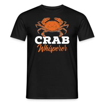 Crab Whisperer Crab Lover Crabulous Crabby Seafood - Men's T-Shirt - black - Front - AI Model Male 178 light (178cm)