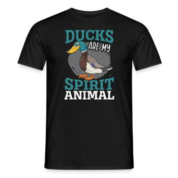 Enten sind mein Geist Tier Entenente Liebhaber - Männer T-Shirt - Schwarz - Vorne - AI Model Male 178 light (178cm)