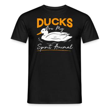Enten sind mein Geist Tier Entenente Liebhaber - Männer T-Shirt - Schwarz - Vorne - AI Model Male 178 light (178cm)