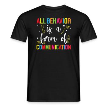 All Behavior Is A Form Of Communication SPED - Men's T-Shirt - black - Front - AI Model Male 178 light (178cm)