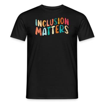 Inclusion Matters Autism SPED Teacher Speducator - Men's T-Shirt - black - Front - AI Model Male 178 light (178cm)
