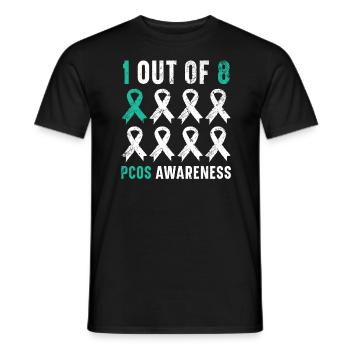 1 von 8 Krieger des polyzystischen Ovarialsyndroms - Männer T-Shirt - Schwarz - Vorne - AI Model Male 178 light (178cm)