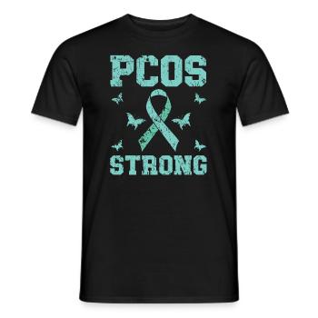 PCOS Starkes polyzystisches Ovarialsyndrom Krieger - Männer T-Shirt - Schwarz - Vorne - AI Model Male 178 light (178cm)