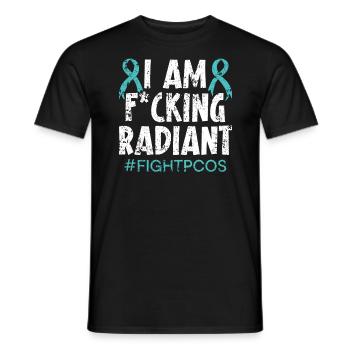 Ich bin Radiant Polycystic Ovary Syndrome Warrior - Männer T-Shirt - Schwarz - Vorne - AI Model Male 178 light (178cm)