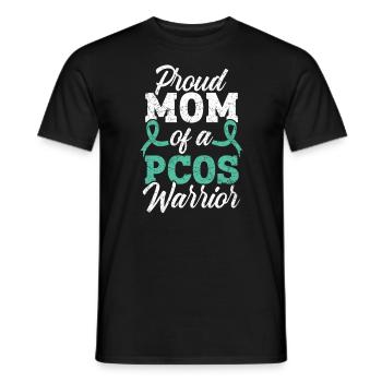 Mutter eines PCOS Warrior Polyzystischen Ovarialsyndroms - Männer T-Shirt - Schwarz - Vorne - AI Model Male 178 light (178cm)