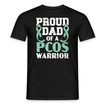 Vater eines PCOS Warrior Polyzystischen Ovarialsyndroms - Männer T-Shirt - Schwarz - Vorne - AI Model Male 178 light (178cm)
