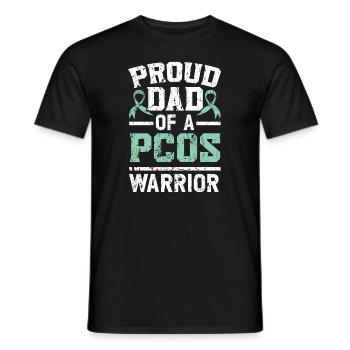 Vater eines PCOS Warrior Polyzystischen Ovarialsyndroms - Männer T-Shirt - Schwarz - Vorne - AI Model Male 178 light (178cm)