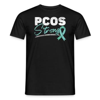 PCOS Starkes polyzystisches Ovarialsyndrom Krieger - Männer T-Shirt - Schwarz - Vorne - AI Model Male 178 light (178cm)