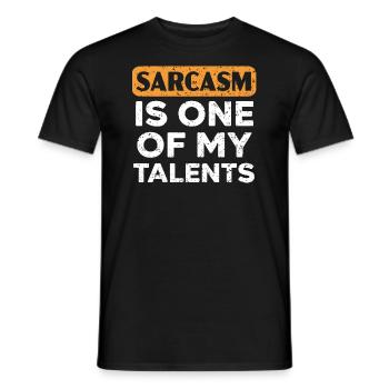 Sarkasmus ist einer meiner Talente Witze Humor Sarkastisch - Männer T-Shirt - Schwarz - Vorne - AI Model Male 178 light (178cm)