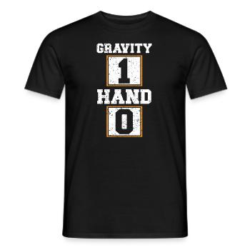 Gravité 1 Main 0 Récupération de blessure à la main cassée - T-shirt homme - noir - Devant - AI Model Male 178 light (178cm)
