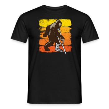 Injured Bigfoot Broken Leg Injury Recovery Rehab - Men's T-Shirt - black - Front - AI Model Male 178 light (178cm)