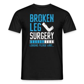 Gebrochene Beinchirurgie Belastung Verletzung Wiederherstellung Reha - Männer T-Shirt - Schwarz - Vorne - AI Model Male 178 light (178cm)