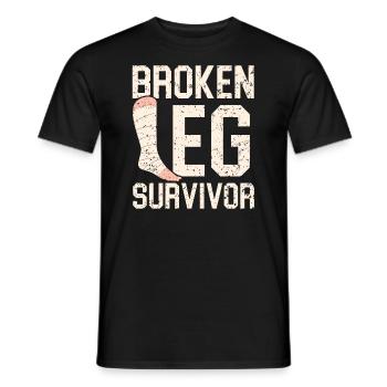 Rehabilitation der Rehabilitation von gebrochenen Beinüberlebenden - Männer T-Shirt - Schwarz - Vorne - AI Model Male 178 light (178cm)