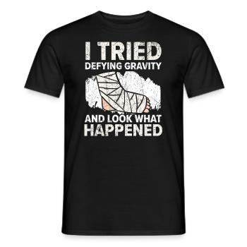 J’ai essayé de défier la gravité Récupération de blessure à la jambe cassée - T-shirt homme - noir - Devant - AI Model Male 178 light (178cm)