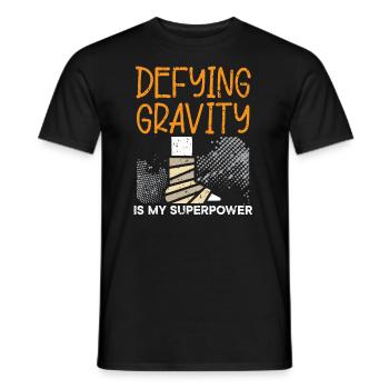 Défier la gravité est ma blessure à la jambe cassée super-pouvoir - T-shirt homme - noir - Devant - AI Model Male 178 light (178cm)