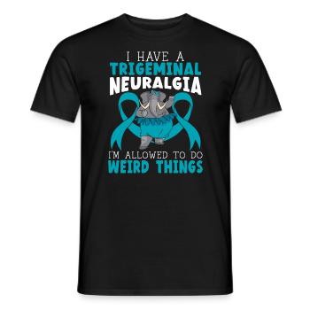 Ich habe eine Trigeminusneuralgie-Nervenstörung - Männer T-Shirt - Schwarz - Vorne - AI Model Male 178 light (178cm)