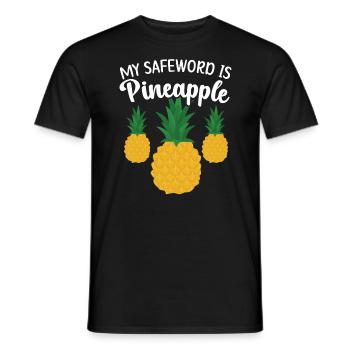 Mon mot de sécurité est le fruit tropical d’été à l’ananas - T-shirt homme - noir - Devant - AI Model Male 178 light (178cm)