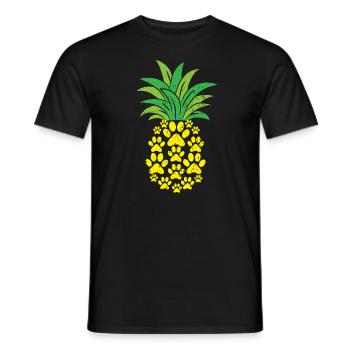 Ananas Liebhaber Hallo Sommer Katze Hund Tier - Männer T-Shirt - Schwarz - Vorne - AI Model Male 178 light (178cm)