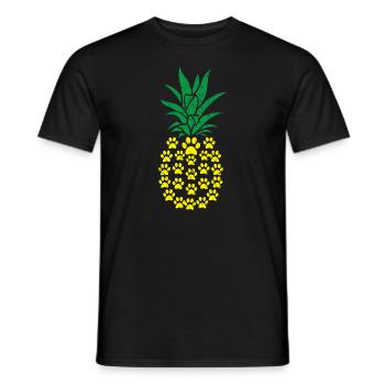 Ananas Liebhaber Hallo Sommer Katze Hund Tier - Männer T-Shirt - Schwarz - Vorne - AI Model Male 178 light (178cm)