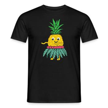 Pineapple Lover Hello Summer Tropical Fruit - Men's T-Shirt - black - Front - AI Model Male 178 light (178cm)