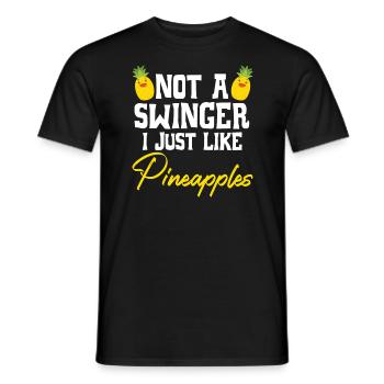 I Just Like Pineapples Summer Tropical Fruit - Men's T-Shirt - black - Front - AI Model Male 178 light (178cm)