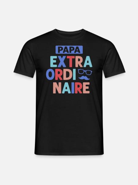 Papa Extraordinaire Pour Meilleur Papa - T-shirt homme - noir