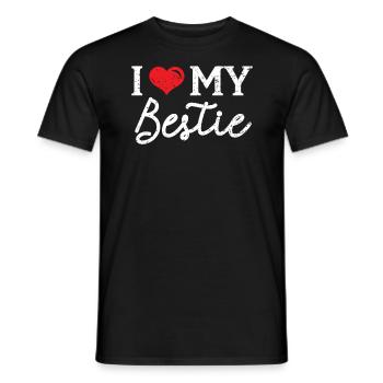 Ich liebe meinen besten Freund Freundschaft BFF Squad - Männer T-Shirt - Schwarz - Vorne - AI Model Male 178 light (178cm)