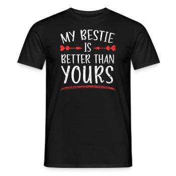 Mon meilleur ami est meilleur que votre meilleur ami BFF - T-shirt homme - noir - Devant - AI Model Male 178 light (178cm)