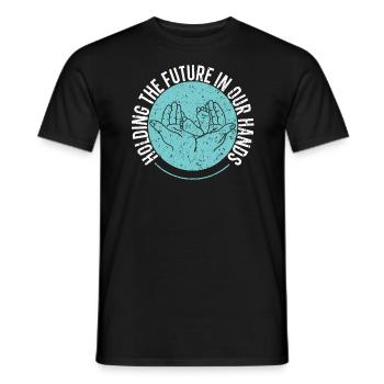Die Zukunft in den Händen halten Hebammenhebamme - Männer T-Shirt - Schwarz - Vorne - AI Model Male 178 light (178cm)