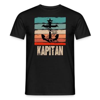 cadeau capitaine polonais rétro - T-shirt homme - noir - Devant - AI Model Male 178 light (178cm)