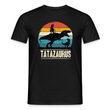 Tatazaurus papa t-rex père polonais - T-shirt homme - noir - Devant - AI Model Male 178 light (178cm)