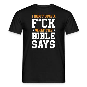 Agnosticisme Athéisme Anti-Religion Agnostique Diable - T-shirt homme - noir - Devant - AI Model Male 178 light (178cm)