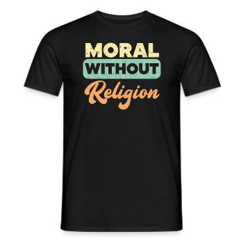 Morale sans religion Agnostique Blackcraft Athée - T-shirt homme - noir - Devant - AI Model Male 178 light (178cm)