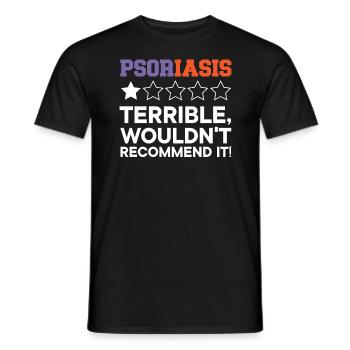 Psoriasis Warrior Hautkrankheit Psoriasis Bewusstsein - Männer T-Shirt - Schwarz - Vorne - AI Model Male 178 light (178cm)